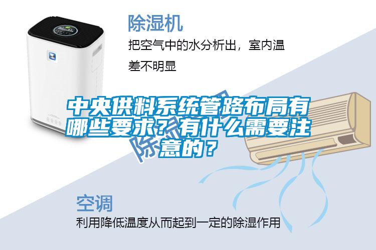 中央供料系統管路布局有哪些要求？有什么需要注意的？
