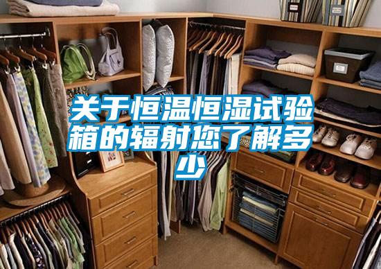 關(guān)于恒溫恒濕試驗(yàn)箱的輻射您了解多少