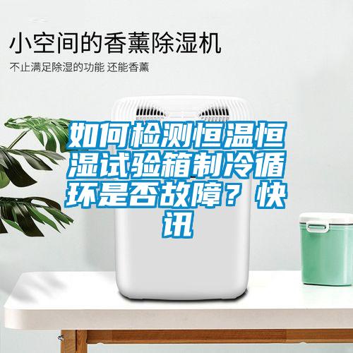 如何檢測恒溫恒濕試驗箱制冷循環(huán)是否故障？快訊