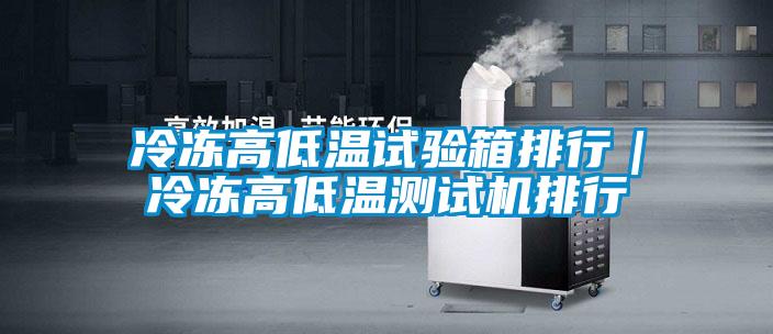 冷凍高低溫試驗(yàn)箱排行｜冷凍高低溫測試機(jī)排行
