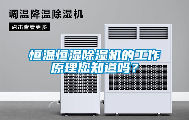 恒溫恒濕除濕機的工作原理您知道嗎？