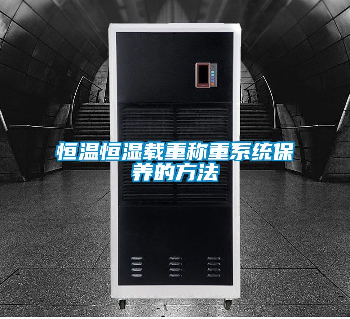 恒溫恒濕載重稱(chēng)重系統(tǒng)保養(yǎng)的方法