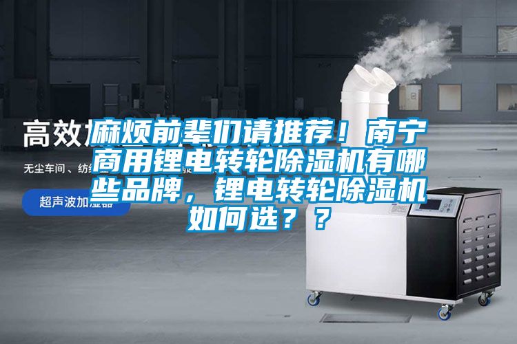 麻煩前輩們請推薦！南寧商用鋰電轉輪除濕機有哪些品牌，鋰電轉輪除濕機如何選？？