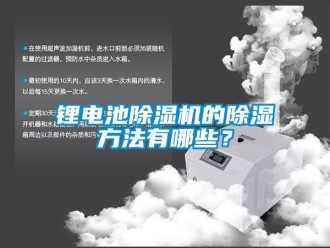 行業新聞鋰電池除濕機的除濕方法有哪些？