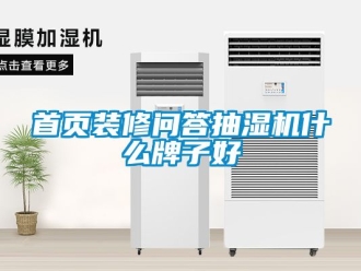 企業(yè)新聞首頁(yè)裝修問答抽濕機(jī)什么牌子好