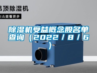 行業新聞除濕機受益概念股名單查詢（2022／8／6）