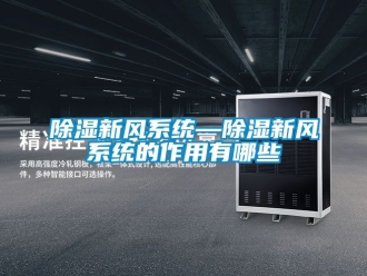 行業新聞除濕新風系統—除濕新風系統的作用有哪些