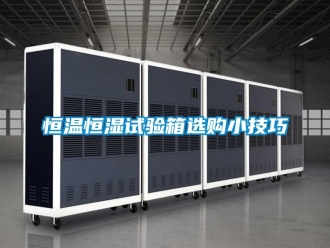 知識百科恒溫恒濕試驗箱選購小技巧