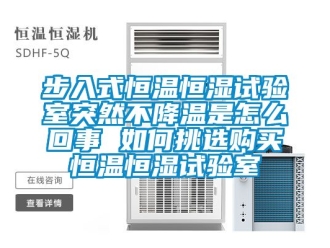 知識(shí)百科步入式恒溫恒濕試驗(yàn)室突然不降溫是怎么回事 如何挑選購買恒溫恒濕試驗(yàn)室