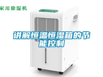 知識百科講解恒溫恒濕箱的節(jié)能控制