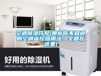 行業新聞空調除濕符號(那些你不知道的空調遙控器用法，全都在這里)